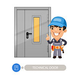 Technical Door and Worker