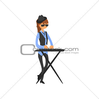 Keyboard Player Vector Illustration