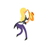 Saxophone Player Vector Illustration
