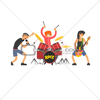 Rock Band Vector Illustration