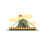 Tent On The Raft Water