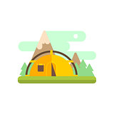Mountsin Camping Illustration