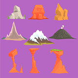 Rock And Mountain Design Set