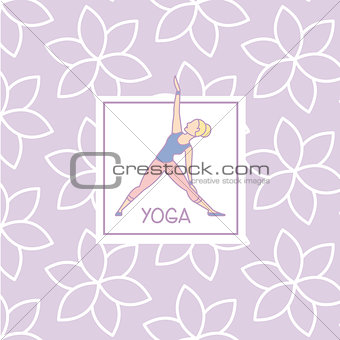 Triangle Pose Yoga Studio Design Card