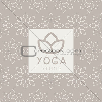 Simplified Lotus Yoga Studio Design Card