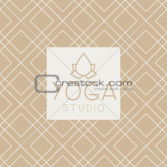 Lotucs And Text Yoga Studio Design Card
