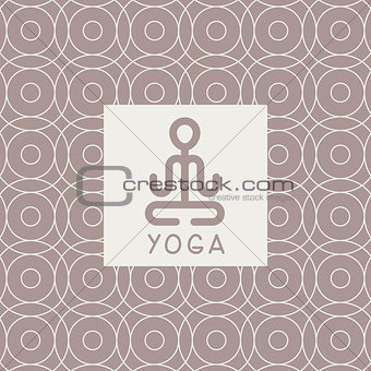 Abstract Lotus Pose Yoga Studio Design Card