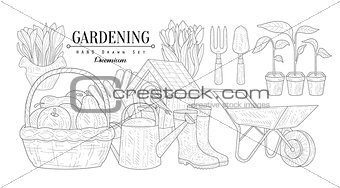 Gardening Vintage Sketch