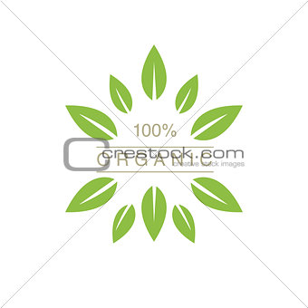 Organic Product Logo With Spiky Leaves
