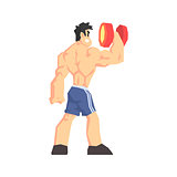 Weightlifter From Behind Vector Illustration