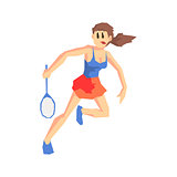 Tennis Player Vector Illustration