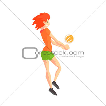 Voleyball Player Vector Illustration