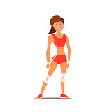Sports Girl  Vector Illustration