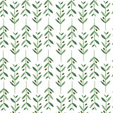 Watercolor pattern with olive branches.