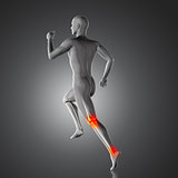 3D medical figure running