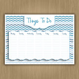 Things to do weekly planner
