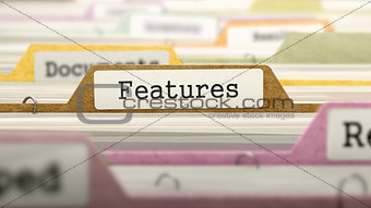 File Folder Labeled as Features.