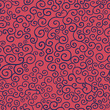 curl magenta color doodle background. seamless texture