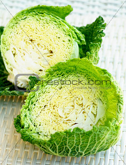 Raw Savoy Cabbage