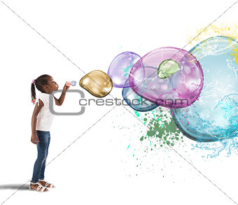 Colourful bubble