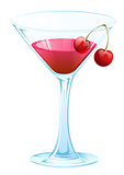 Cherry alcohol cocktail