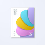 Abstract vector brochure design template