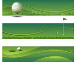 Abstract vector waving golf background