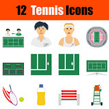 Tennis icon set