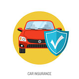 Car Insurance Flat Icon