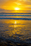 yellow sunset at beal beach