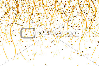 falling gold confetti