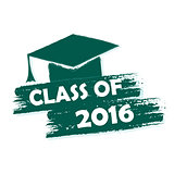 class of 2016 with graduate cap with tassel