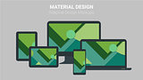Material design concept of responsive and adaptive webdesign technology