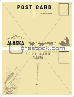 Vintage postcards for state of Alaska