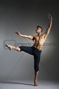 Young and stylish modern ballet dancer