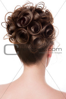 Beautiful bride with fashion wedding hairstyle