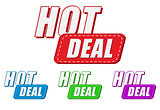 hot deal, four colors labels