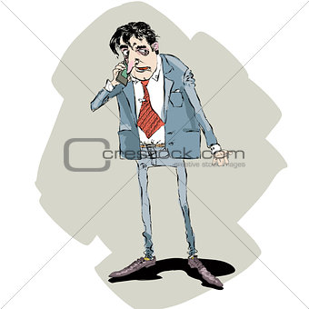 businessman talking on the phone