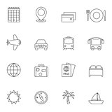 Travel outline icons
