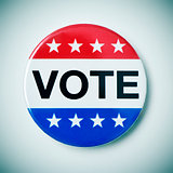 vote badge for the United States election