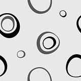 Vector seamless wallpaper. Circles on a gray