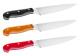 Chef knife with handle in different color