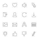 Web interface outline icons vol 2