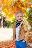 boy at fall time