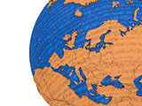Europe on wooden Earth
