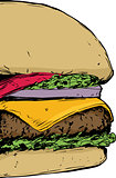 Close up on Cheeseburger