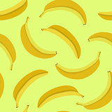 Seamless background with yellow bananas.