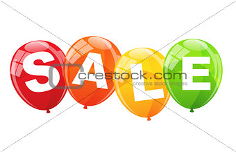 Sale Balloon Concept of Discount. Vector Illustration