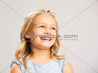 Cute little princess laughing