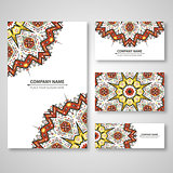 Business colorful card template. Vector illustration in native style